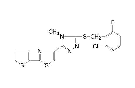 3-[(2-chloro-6-fluorobenzyl)thio]-4-methyl-5-[2-(2-thienyl)-4-thiazolyl]-4H-1,2,4-triazole