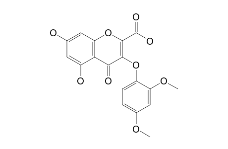 3-(2,4-Dimethoxyphenoxy)-5,7-bis(oxidanyl)-4-oxidanylidene-chromene-2-carboxylic acid