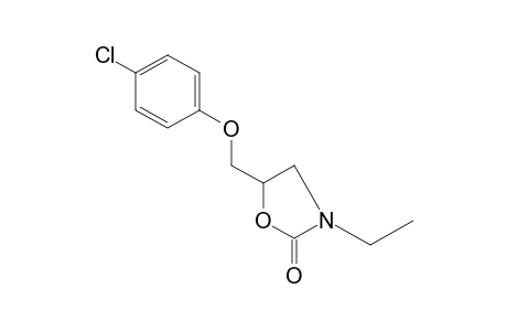 5-[(p-CHLOROPHENOXY)METHYL]-3-ETHYL-2-OXAZOLIDINONE