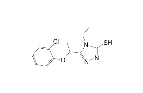 5-[1-(2-chlorophenoxy)ethyl]-4-ethyl-4H-1,2,4-triazol-3-yl hydrosulfide