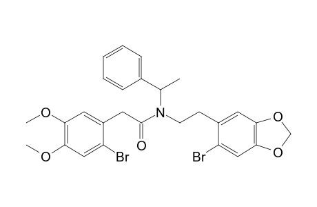 N-[2-(2-Bromo-4,5-methylenedioxyphenyl)ethyl]-N-(1-phenylethyl)-2-(2-bromo-4,5-dimethoxyphenyl)acetamide