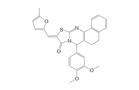 (10Z)-7-(3,4-dimethoxyphenyl)-10-[(5-methyl-2-furyl)methylene]-5,7-dihydro-6H-benzo[h][1,3]thiazolo[2,3-b]quinazolin-9(10H)-one