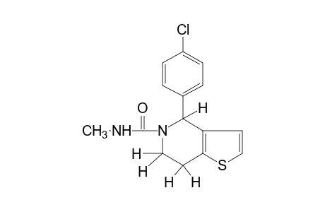 4-(p-chlorophenyl)-6,7-dihydro-N-methylthieno[3,2-c]pyridine-5(4H)-carboxamide