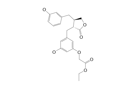 {3-Hydroxy-5-[(3R,4R)-4-(3-hydroxy-benzyl)-2-oxo-tetrahydro-furan-3-yl methyl]-phenoxy}-acetic acid ethyl ester