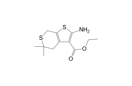 2-amino-3-ethoxycarbonyl-5,5-dimethyl-4,5-dihydro-7H-thieno[2,3-c]thiopyran