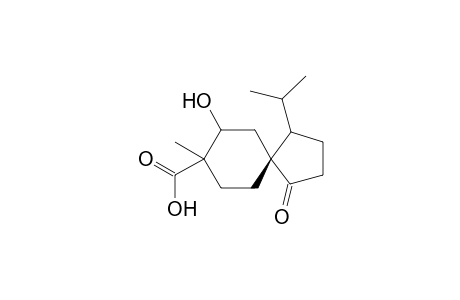 4-Isopropyl-7-hydroxy-8-methyl-1-oxo-spiro[4.5]decan-8-carboxylic acid