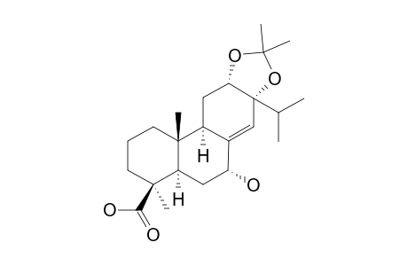 AQUILARABIETIC_ACID_C;7-ALPHA,12-ALPHA,13-ALPHA-TRIHYDROXYABIET-8-(14)-EN-18-OIC_ACID_ACETONIDE