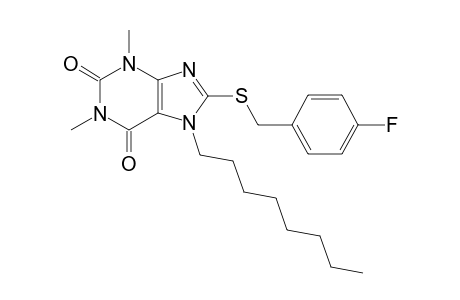 8-[(4-Fluorobenzyl)sulfanyl]-1,3-dimethyl-7-octyl-3,7-dihydro-1H-purine-2,6-dione