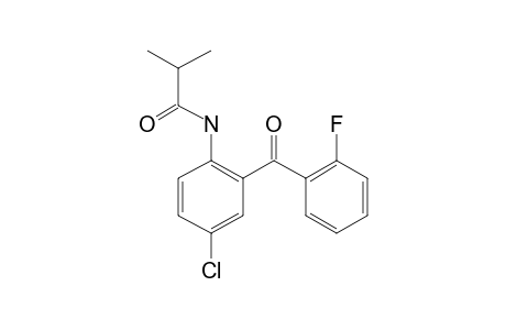 2-Amino-5-chloro-2'-fluorobenzophenone, N-(2-methylpropionyl)-