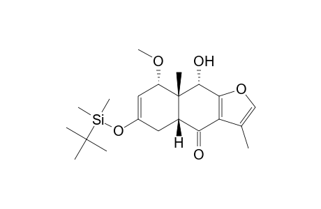 (4a.beta.,8.alpha.,8a.beta.,9.alpha.)-6-(tert-Butyldimethylsiloxy)-9-hydroxy-8-methoxy-3,8a-dimethyl-5,8,8a,9-tetrahydronaphtho[2,3-b]furan-4(4aH)-one