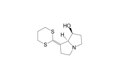 1H-Pyrrolizin-1-ol, 7-(1,3-dithian-2-ylidene)hexahydro-, trans-(.+-.)-