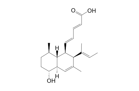 #1;CARNEIC_ACID_A;5-[5-R-HYDROXY-3,8-R-DIMETHYL-2-S-(1-METHYLPROPENYL)-1-R,2-S,4A-R,5,6,7,8-R,8A-R-HYDRONAPHTHALEN-1-YL]-PENTA-2E,4E-DIENOIC-ACID