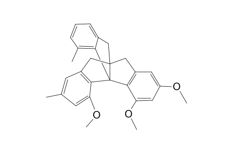 7,15-Dimethyl-2,4,5-trimethoxy-9H,10H-4b,9a-([1,2]benzenomethano)indeno[1,2-a]-indene