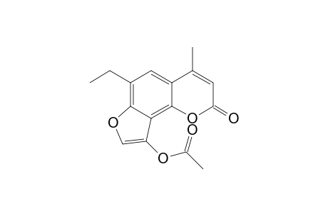 9-Acetoxy-6-ethyl-4-methylfuro[2,3-h]coumarin