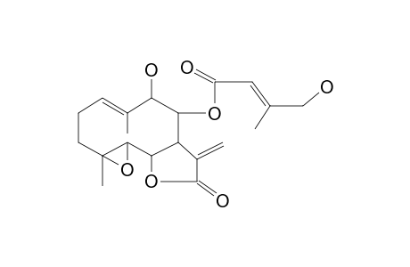 4.alpha.,5.beta.-Epoxy-9.alpha.-hydroxygermacra-1(10),11(13)-dien-6,12-olide 8.alpha.-(4-hydroxysenecioate)