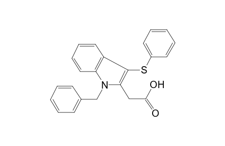 1H-indole-2-acetic acid, 1-(phenylmethyl)-3-(phenylthio)-