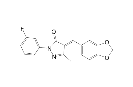 (4E)-4-(1,3-Benzodioxol-5-ylmethylene)-2-(3-fluorophenyl)-5-methyl-2,4-dihydro-3H-pyrazol-3-one