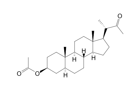 24-Nor-5.alpha.-cholan-22-one, 3.beta.-hydroxy-, acetate, (20S)-