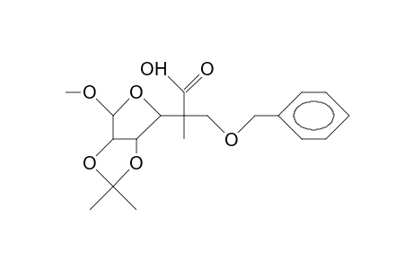 (Methyl 5-benzyloxymethyl-5-deoxy-2,3-O-isopropylidene-5-methyl-B-L-allo-hexofuranosid)-uronic acid