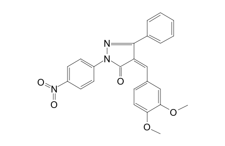 4-(3,4-Dimethoxybenzylidene)-1-(4-nitrophenyl)-3-phenyl-2-pyrazolin-5-one