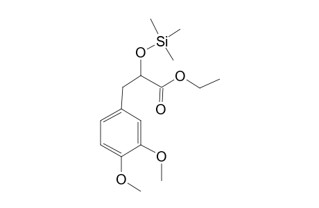 3-(3,4-Dimethoxyphenyl)lactic acid, ethyl ester, tms