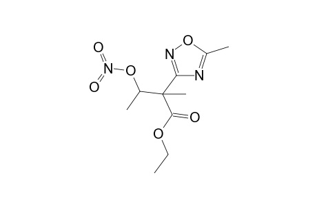 5-Methyl-3-(2-ethoxycarbonyl-3-nitratobut-2-yl)oxadiazole