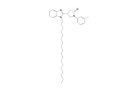 1-(3-Methylphenyl)-4-(1-octadecyl-1H-1,3-benzodiazol-2-yl)pyrrolidin-2-one