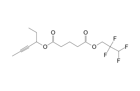 Glutaric acid, 2,2,3,3-tetrafluoropropyl hex-4-yn-3-yl ester