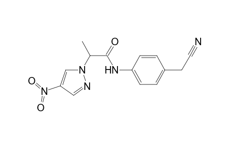 1H-Pyrazole-1-acetamide, N-[4-(cyanomethyl)phenyl]-.alpha.-methyl-4-nitro-