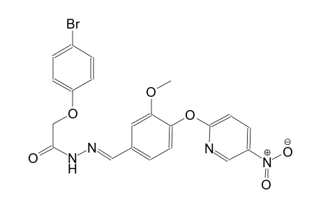 2-(4-bromophenoxy)-N'-((E)-{3-methoxy-4-[(5-nitro-2-pyridinyl)oxy]phenyl}methylidene)acetohydrazide