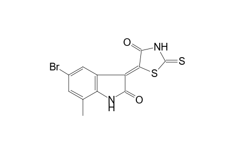 (3Z)-5-bromo-7-methyl-3-(4-oxo-2-thioxo-1,3-thiazolidin-5-ylidene)-1,3-dihydro-2H-indol-2-one