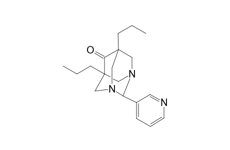 Tricyclo[3.3.1.1(3,7)]decan-6-one, 5,7-dipropyl-2-pyridin-3-yl-1,3-diaza-