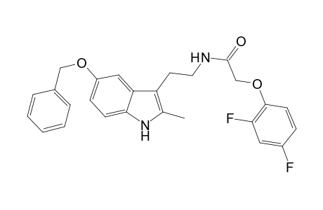 2-(2,4-difluorophenoxy)-N-[2-(2-methyl-5-phenylmethoxy-1H-indol-3-yl)ethyl]acetamide