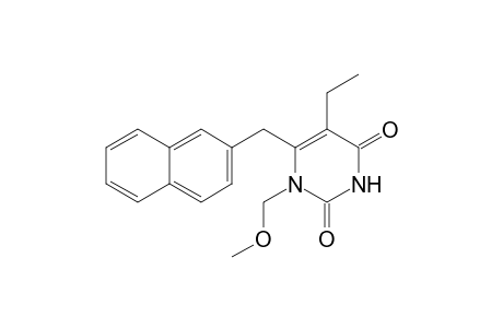 1-METHOXYMETHYL-5-ETHYL-6-(2-NAPHTHYLMETHYL)-URACIL