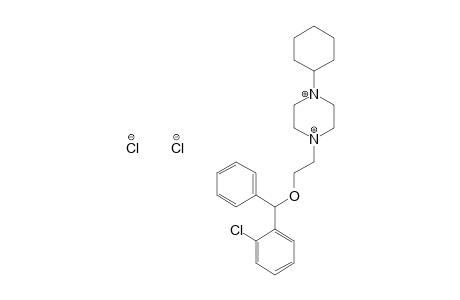 1-{2-[(o-chlorophenyl)phenylmethoxy]ethyl}-4-cyclohexylpiperazine, dihydrochloride