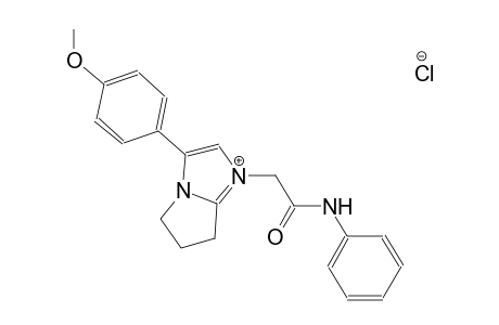 1-(2-anilino-2-oxoethyl)-3-(4-methoxyphenyl)-6,7-dihydro-5H-pyrrolo[1,2-a]imidazol-1-ium chloride