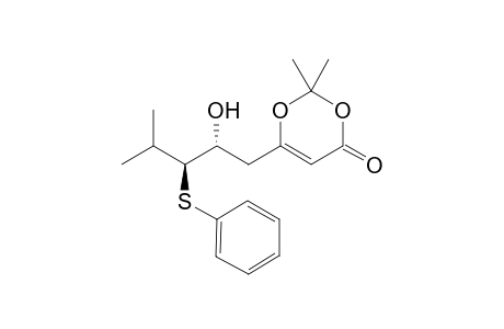 (2'R,3'S)-2,2-Dimethyl-6-[3'-phenylthio-2'-hydroxy-4'-methylpent-1'-yl]-1,3-dioxin-4-one