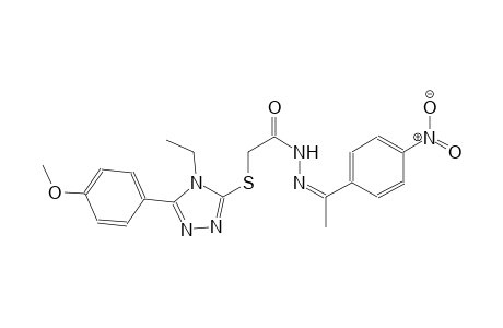 2-{[4-ethyl-5-(4-methoxyphenyl)-4H-1,2,4-triazol-3-yl]sulfanyl}-N'-[(Z)-1-(4-nitrophenyl)ethylidene]acetohydrazide