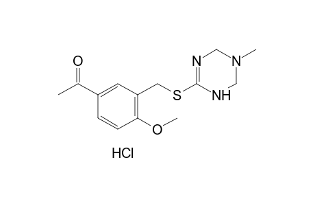 4'-methoxy-3'-{[(5-methyl-1,4,5,6-tetrahydro-s-triazin-2-yl)thio]-methyl}acetophenone, monohydrochloride