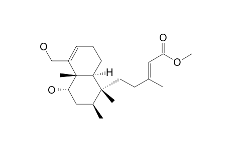 2-Pentenoic acid, 3-methyl-5-[1,2,3,4,4a,7,8,8a-octahydro-4-hydroxy-5-(hydroxymethyl)-1 ,2,4a-trimethyl-1-naphthalenyl]-, methyl ester, [1R-[1.alpha.(E),2.beta.,4.alpha.,4a.beta.,8a.alpha.]]-