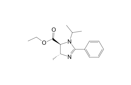 1H-Imidazole-5-carboxylic acid, 4,5-dihydro-4-methyl-1-(1-methylethyl)-2-phenyl-, ethyl ester, trans-