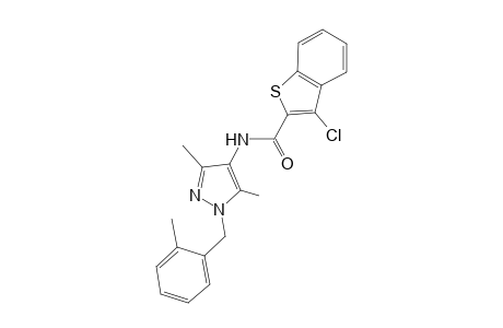 3-chloro-N-[3,5-dimethyl-1-(2-methylbenzyl)-1H-pyrazol-4-yl]-1-benzothiophene-2-carboxamide