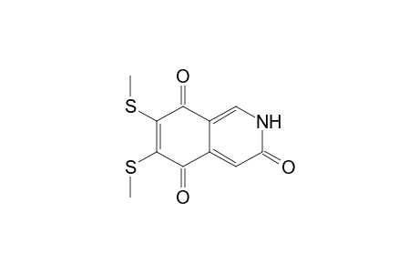 6,7-Bis-methylsulfanyl-2H-isoquinoline-3,5,8-trione