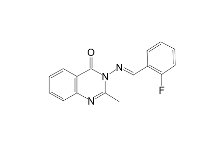 4(3H)-quinazolinone, 3-[[(E)-(2-fluorophenyl)methylidene]amino]-2-methyl-