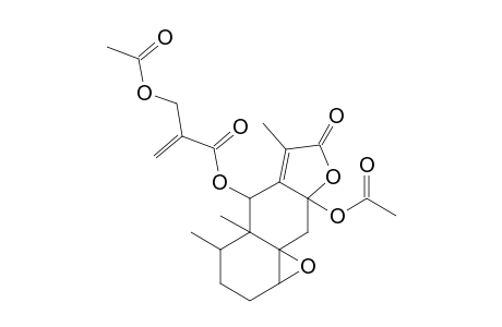 1-BETA,10-BETA-EPOXY-6-BETA-(2'-ACETOXYMETHYLACRYLOYLOXY)-8-BETA-ACETOXY-EREMOPHILA-7(11)-EN-12,8-ALPHA-OLIDE