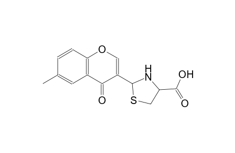 4-thiazolidinecarboxylic acid, 2-(6-methyl-4-oxo-4H-1-benzopyran-3-yl)-, (4R)-