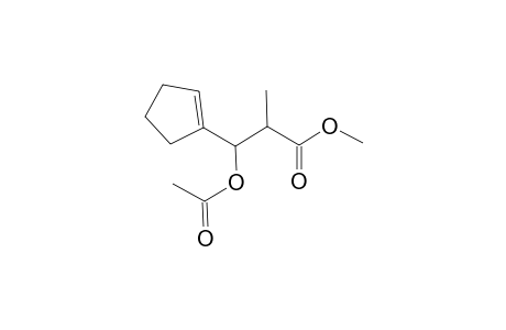 3-Acetoxy-3-(cyclopenten-1-yl)-2-methyl-propionic acid methyl ester