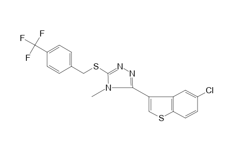 3-(5-chlorobenzo[b]thien-3-yl)-4-methyl-5-{[p-(trifluoromethyl)benzyl]thio}-4H-1,2,4-triazole