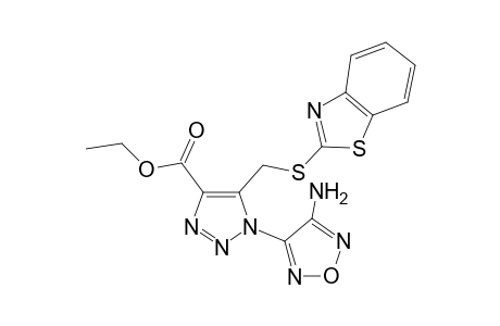 1H-1,2,3-triazole-4-carboxylic acid, 1-(4-amino-1,2,5-oxadiazol-3-yl)-5-[(2-benzothiazolylthio)methyl]-, ethyl ester