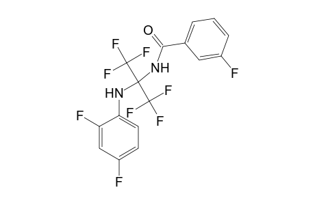 N-[1-(2,4-Difluoroanilino)-2,2,2-trifluoro-1-(trifluoromethyl)ethyl]-3-fluorobenzamide